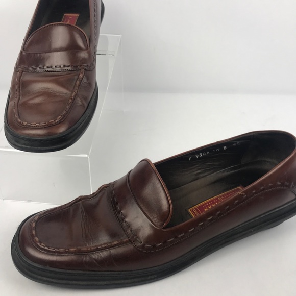 Cole Haan Men's Brown Leather Slip On Loafers - Picture 2 of 5